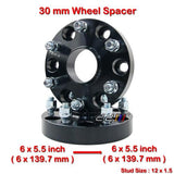 2x 30mm 12x1.5 6x139.7mm Hub Centric Wheel Spacer For Mitsubishi Triton 2005-ON