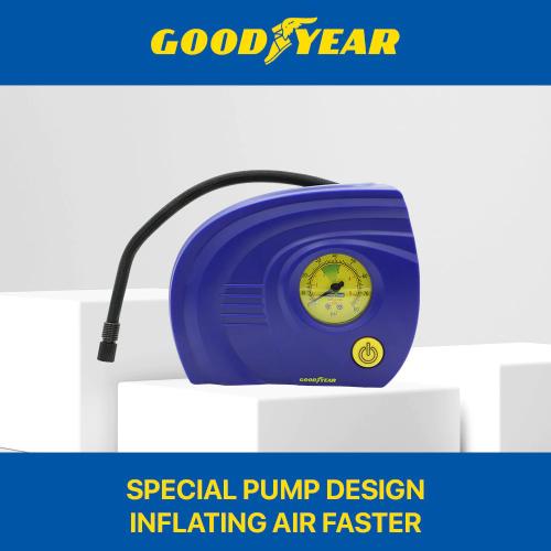 Goodyear Air Compressor Conch Design Tyre Inflator Air Pump 12V 120W 80 PSI