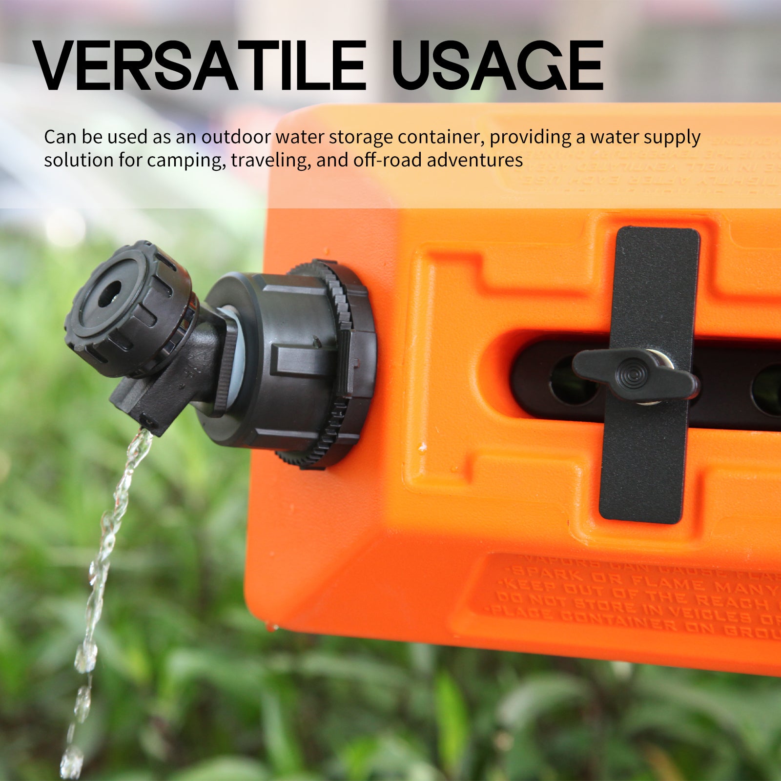 6.5L Portable Fuel Tank Backup Fuel Container Water Tank For Off-road Vehicles