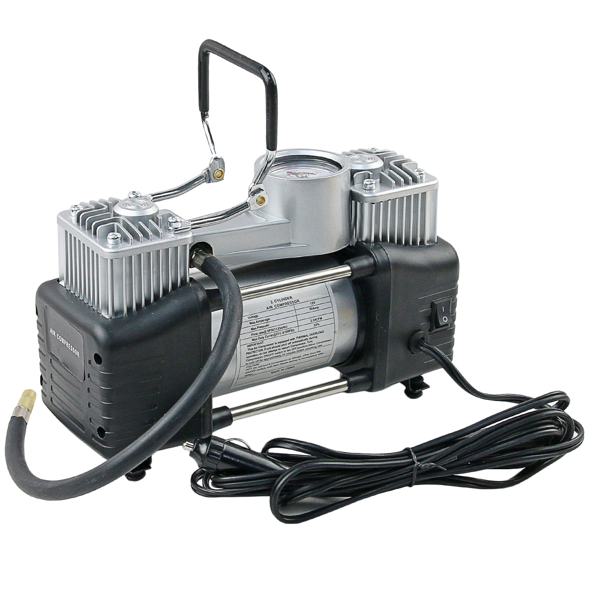 12V 150PSI Portable Air Compressor Car Tyre Inflator 35LPM Heavy Duty Tire Pump