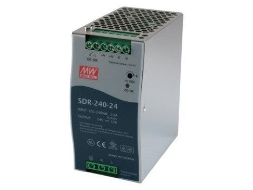 Mean Well SDR-240-24 24V 10 A 240W Slim DIN Rail Power Supply with PFC Function