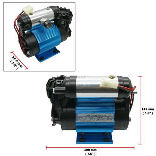 ON-BOARD HIGH PERFORMANCE 12 VOLT AIR COMPRESSOR JEEP LOCKER Tyre Inflator 4X4