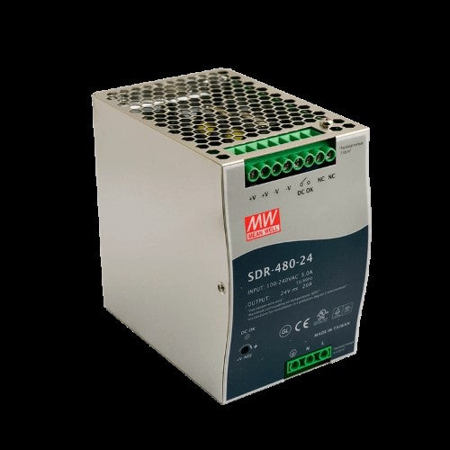 Mean Well SDR-480-24 24V 20A 480W Slim DIN Rail Power Supply with PFC Function