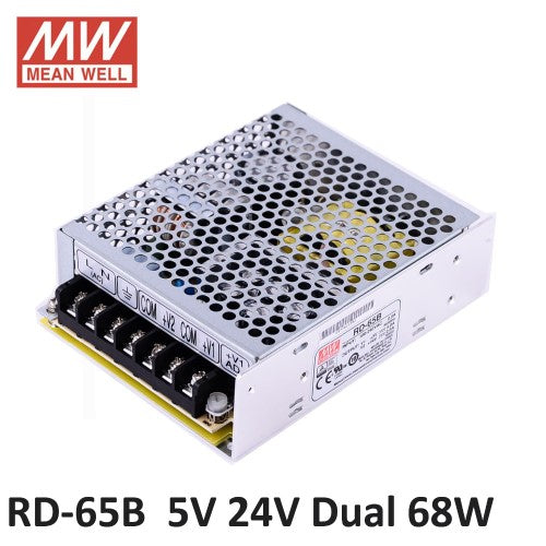 Mean Well MW RD-65B 68W 4A @ 5V & 2A @ 24V Double Output Switching Power Supply