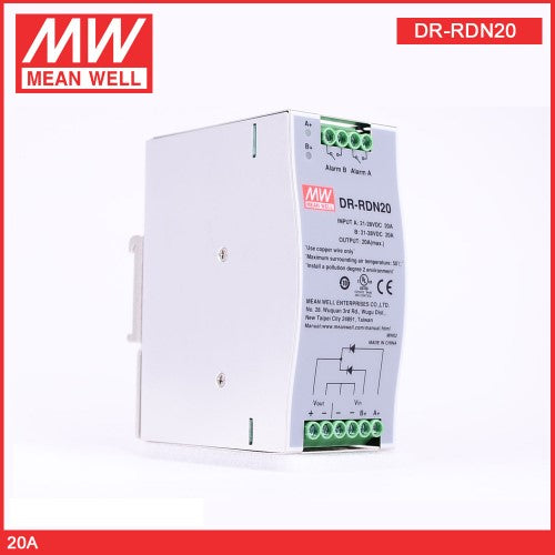 Mean Well MW DR-RDN20 24V 20A DIN Rail Redendant Module
