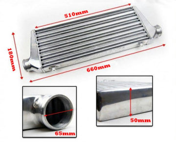 Front Mount Intercooler Inlet/ Outlet 2.5" 510X180X65 FMIC Aluminium Bar Plate