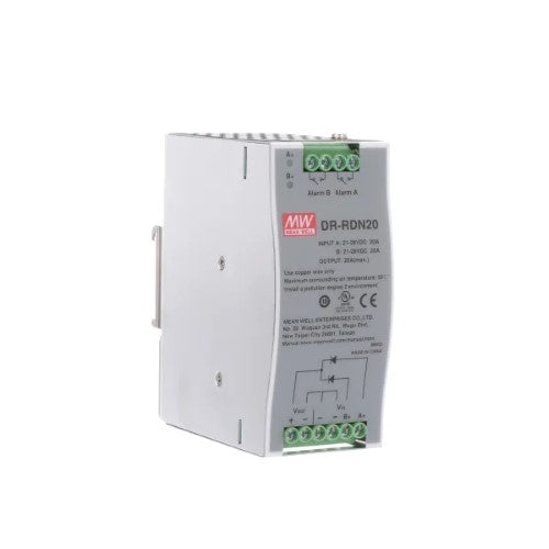 Mean Well MW DR-RDN20 24V 20A DIN Rail Redendant Module