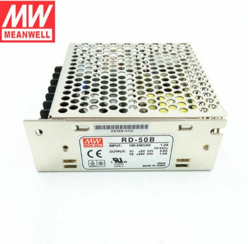 Mean Well MW RD-50B 53.6W 4A@5V & 1.4A@24V Double Output Switching Power Supply