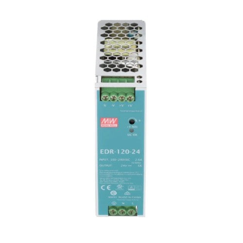MEAN WELL EDR-120-24 Single Output DIN Rail Power Supply 24V 5Amp 120W