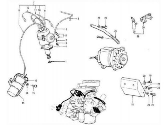 Distributor Electronic Nissan Datsun Sunny A series Engine A10 A12 A13 A14 A15