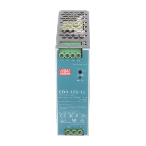 MEAN WELL EDR-120-12 Single Output DIN Rail Power Supply 12V 10 Amp 120W