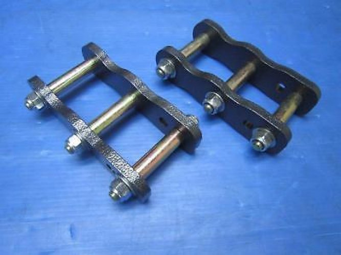2Inch Extended Rear Shackles Pair up to 50mm Frontier For Navara D22 Bravado