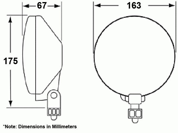 1 Pair HELLA Comet 500 Clear Lens H3 12V Round Driving Spot Light Fog Lamp