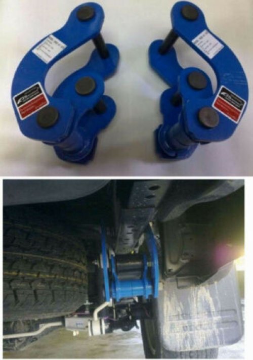 Blue Rear Comfort G-Shackle Extended 2inch Fit Isuzu New D-max Dmax RT50 12up