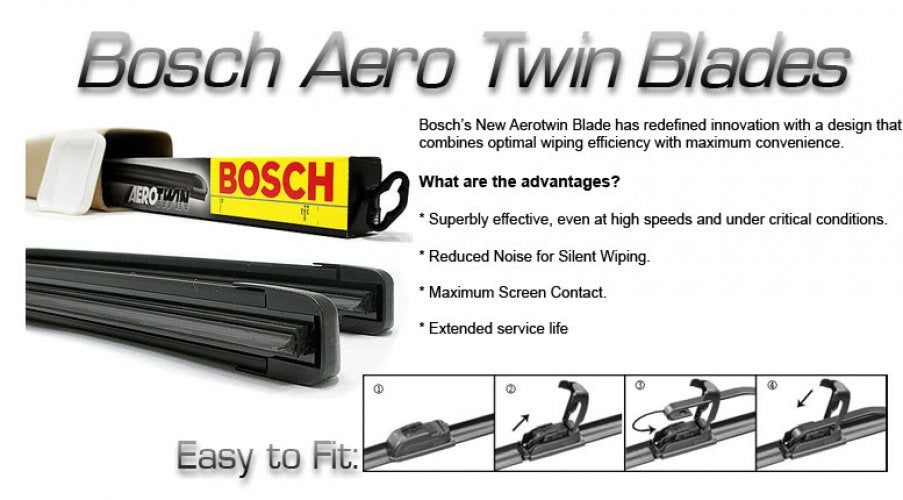 BOSCH Aerotwin Front Wiper Blade Set 26"+22" For Mercedes Benz W638 Van 1996-03