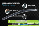 AQUIX 19" Multi-Fit Carbon Fiber Silicone Wiper Blade Super Quiet Durable 480mm