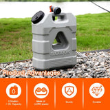 21L Portable Plastic Water Tank Camping With Tap & Shower & Manual Air Pump