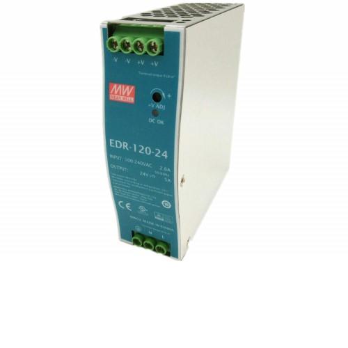 MEAN WELL EDR-120-24 Single Output DIN Rail Power Supply 24V 5Amp 120W