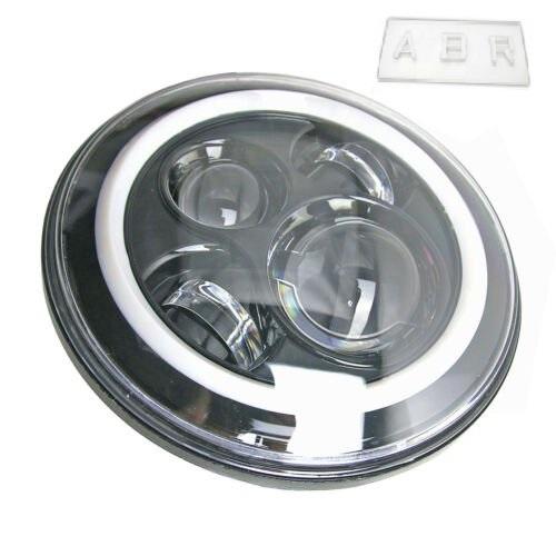 2x 7 Inch 40W Round CREE LED Projector Angel Eye Headlight For Wrangler JK/TJ/CJ
