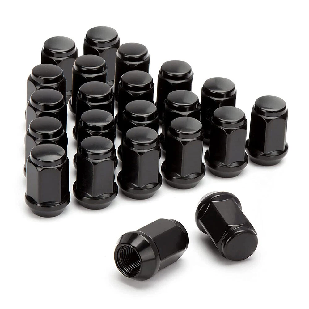 24x M12x1.5 Black Wheel Lug Nuts For Prado LandCruiser D-MAX Colorado Triton