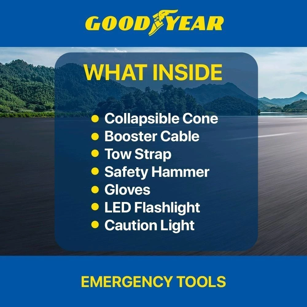 Goodyear Multi-Functional Car Emergency Kit 7 in 1 Set Road Rescue Tool Safety