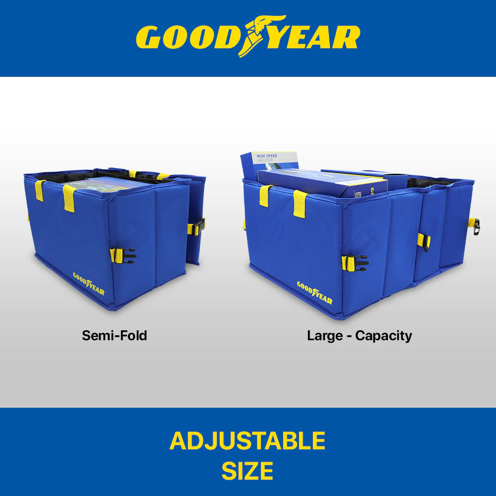 Goodyear Car Trunk Storage Organizer Box Truck Boot Bonnet Organiser Foldable Co