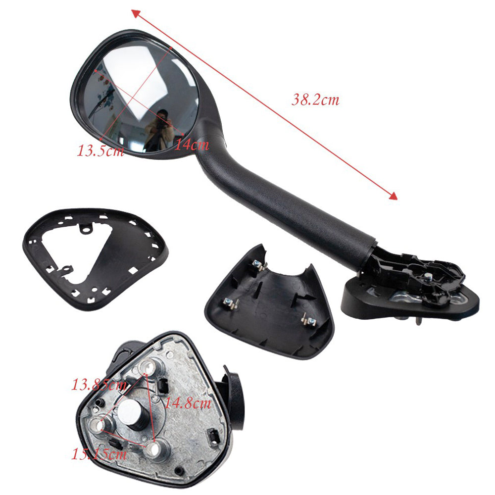 Black Front Left Blind Spot Fender Mirror For HiAce KDH200 TRH223 2005-2021