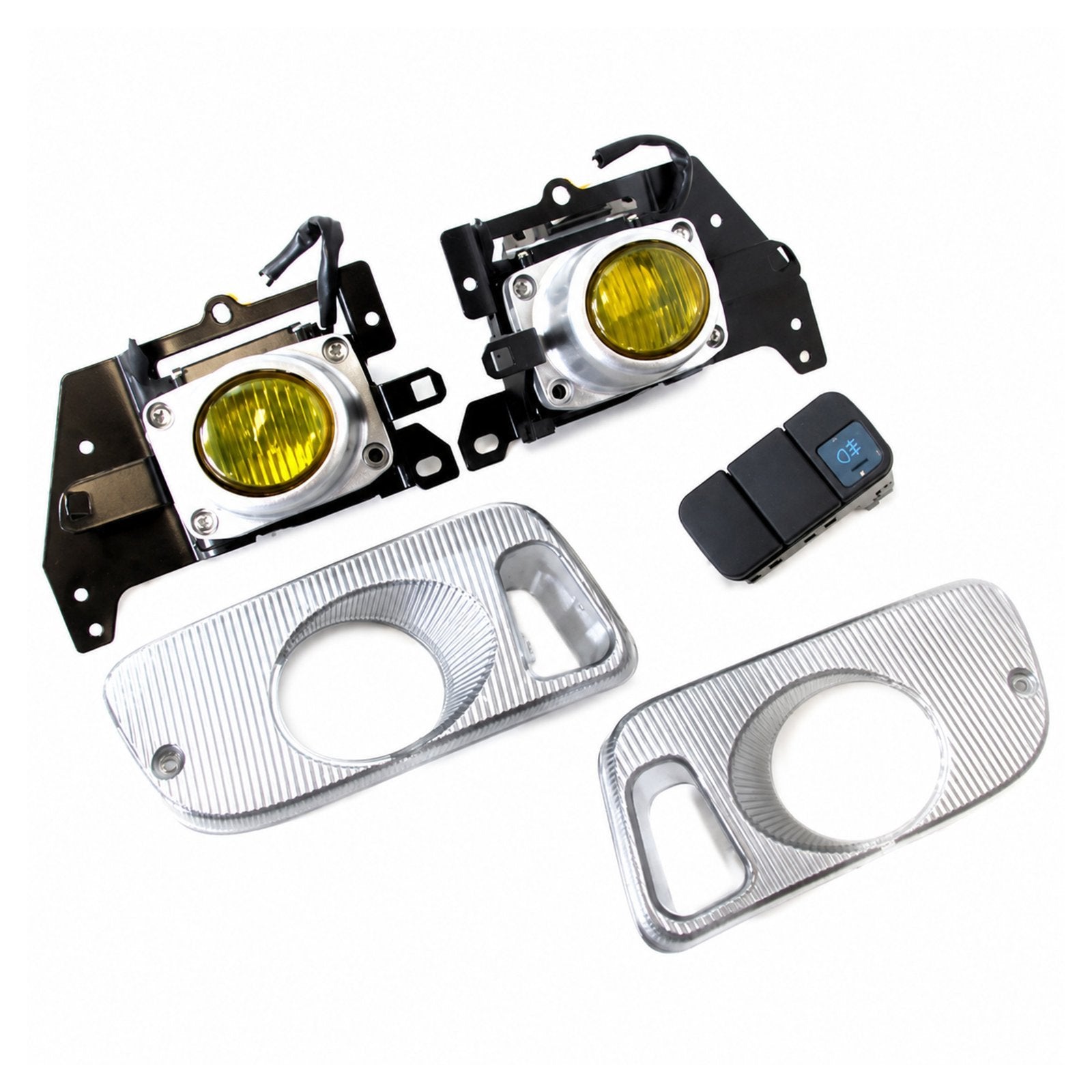 92-95 Civic EG EG6 2/3 Door Yellow Lens Bumper Driving Fog Lights Lamp