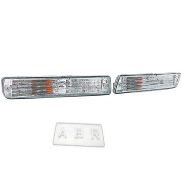 Front Indicator Lights For Toyota Landcruiser 80-Series Clear Crystal FJ80 Pair