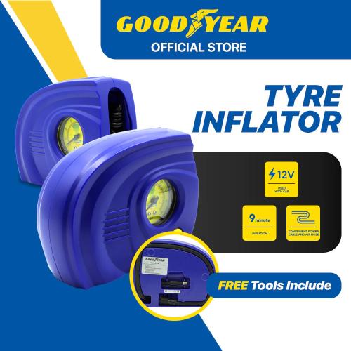 Goodyear Air Compressor Conch Design Tyre Inflator Air Pump 12V 120W 80 PSI