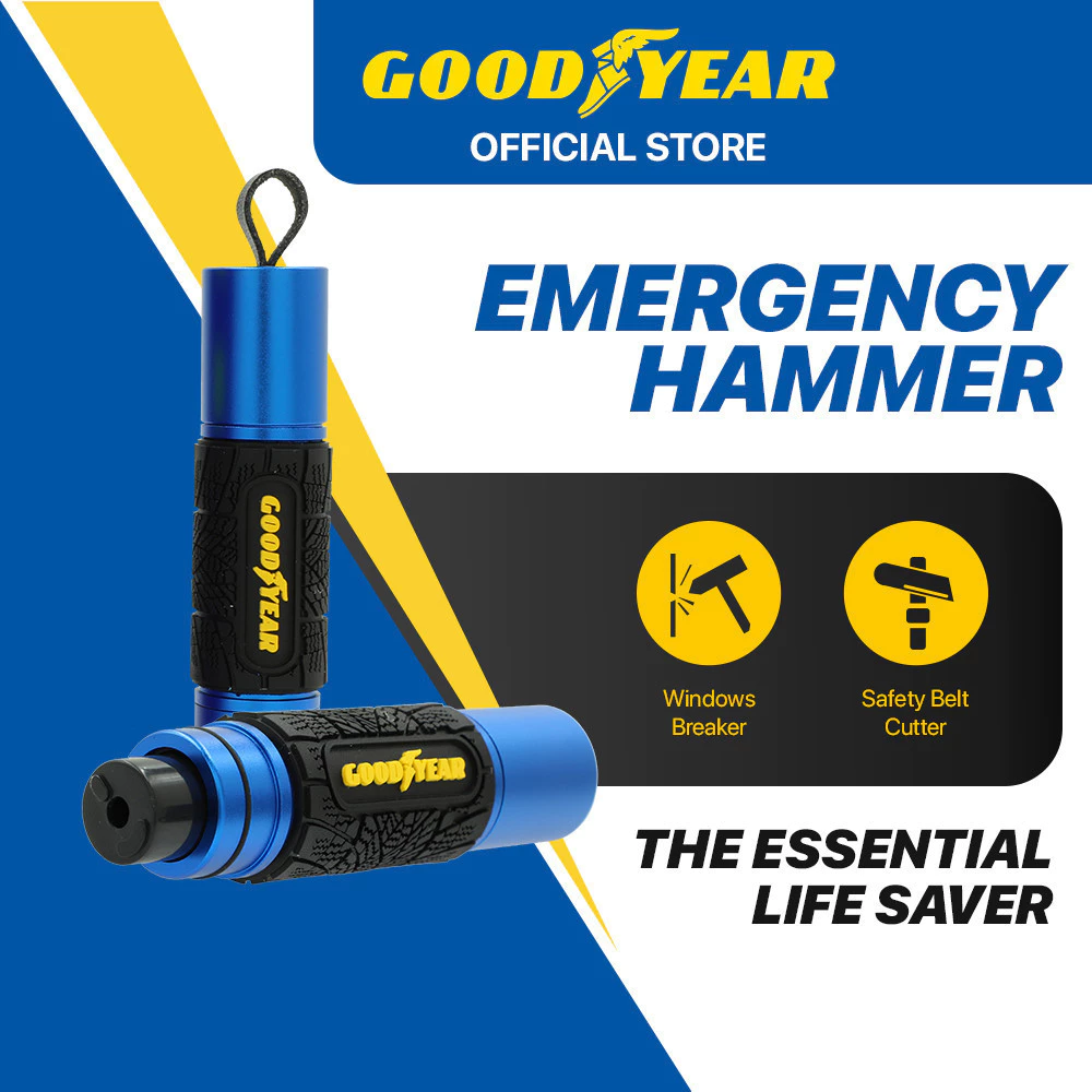 Goodyear Car Safety Hammer Car Window Galss Breaker Auto Mini Life-Saving Escape