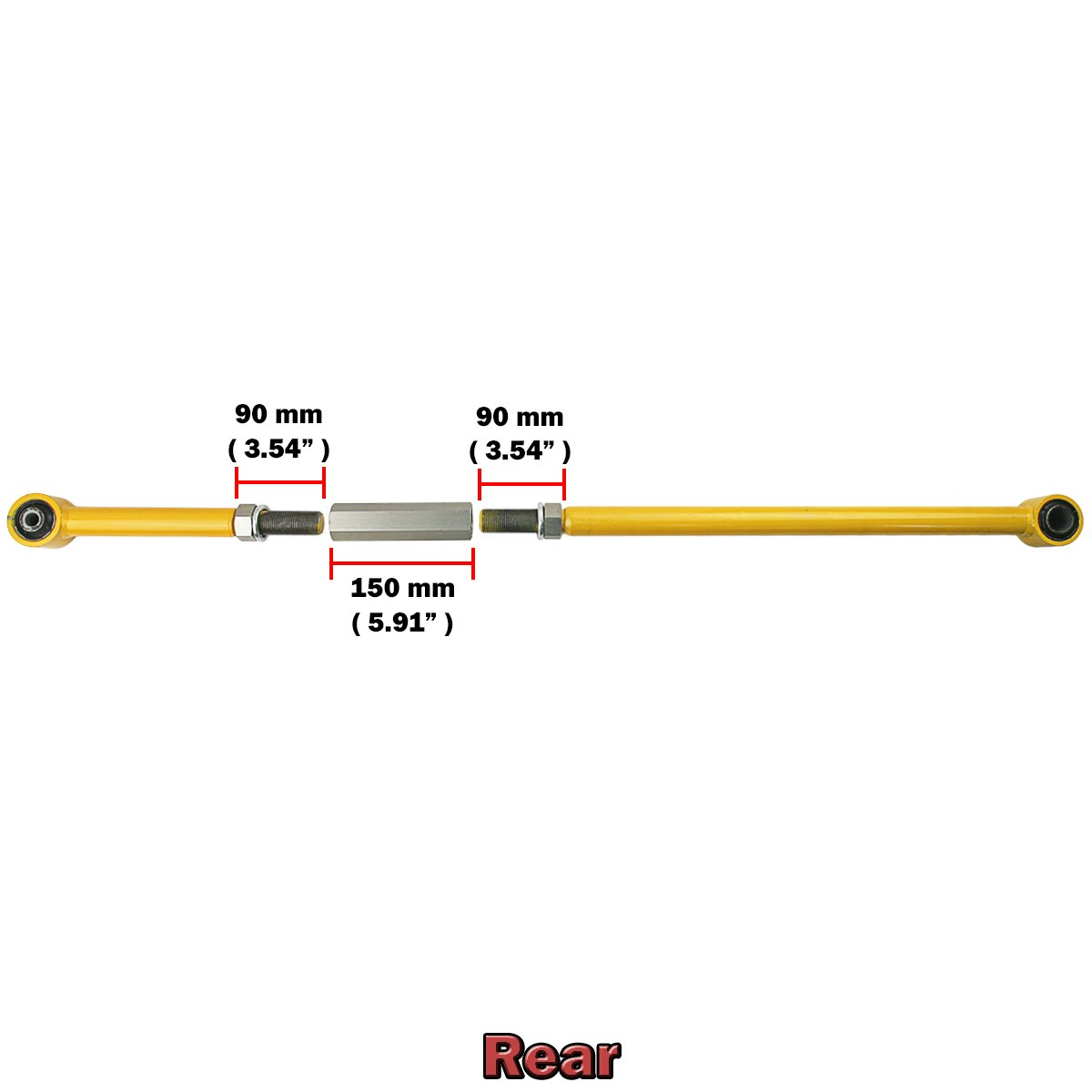 Front + Rear Adjustable Panhard Rod Bar Compatible With Patrol GQ Y60 1987-1997