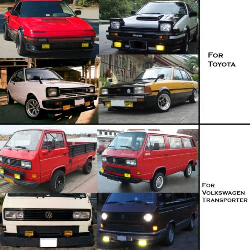OffRoad Rally Yellow Driving Fog Lamps Spot Light Comet 12V Toyota AE86 MR2 AW11