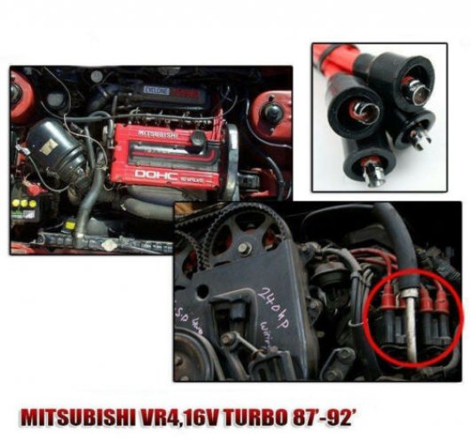 8mm Silicone Ignition Lead Wire For Mitsubishi Galant VR-4 E39A 4G63-T 1987-1993