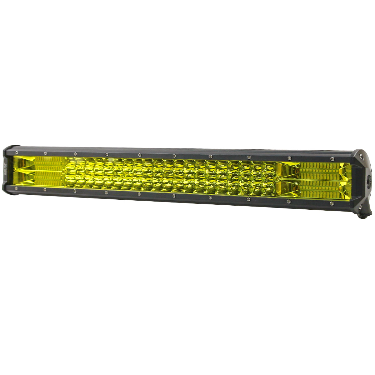 23'' inch 30000LM 360W Yellow Tri-Row LED Work Light Bar Spot Offroad Car Truck