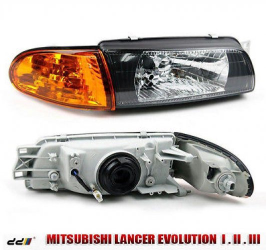 Front Headlight Lamp For Mitsubishi Lancer Evolution EVO 1 2 3 CD9A CE9A 1992-95