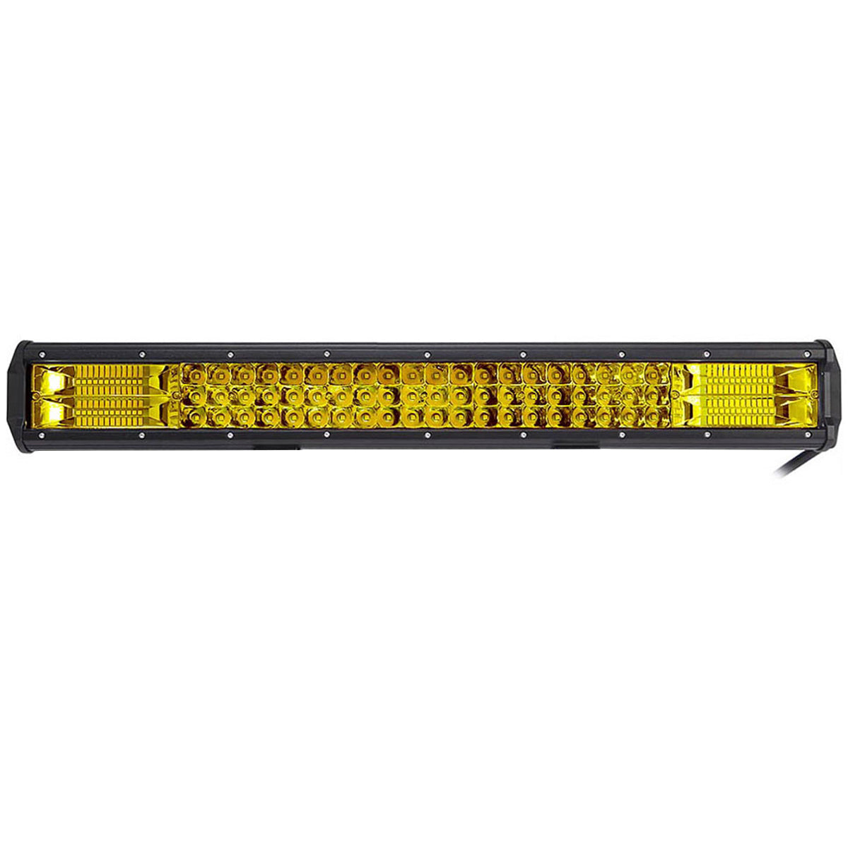 23'' inch 30000LM 360W Yellow Tri-Row LED Work Light Bar Spot Offroad Car Truck