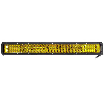 23'' inch 30000LM 360W Yellow Tri-Row LED Work Light Bar Spot Offroad Car Truck