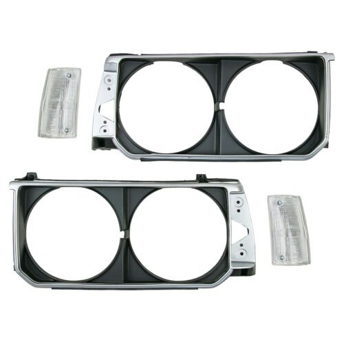 Headlight Lamp Frame Cover Trim + Corner Light For Toyota Corolla KE70 DX 79-84