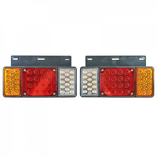 1 Pair Left + Right 12V LED Rear Tail Light Fit Isuzu Elf Truck NPR NKR NHR 84++