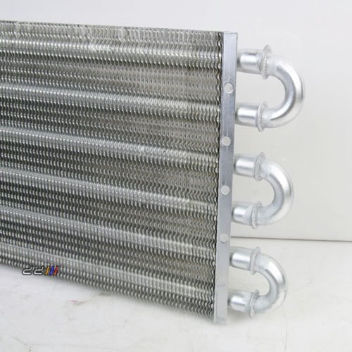 6 Row Universal Auto Transmision Aluminium Oil Cooler Converter 252x190x19mm