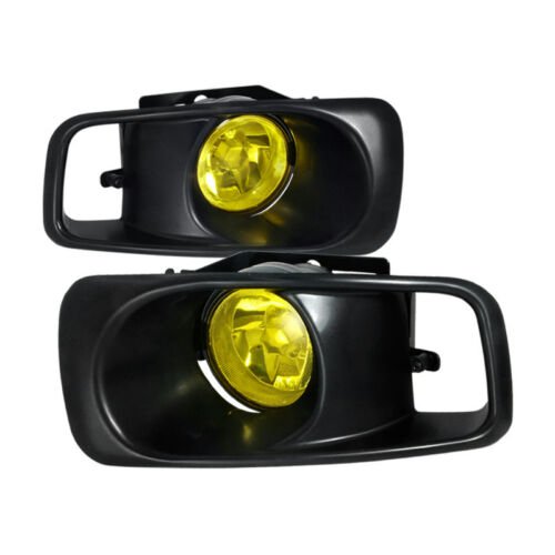 Honda Civic 99-00 2/3/4 dr EK EM Yellow Fog Light Lamp Kit EX DX LX SI SiR HB HX