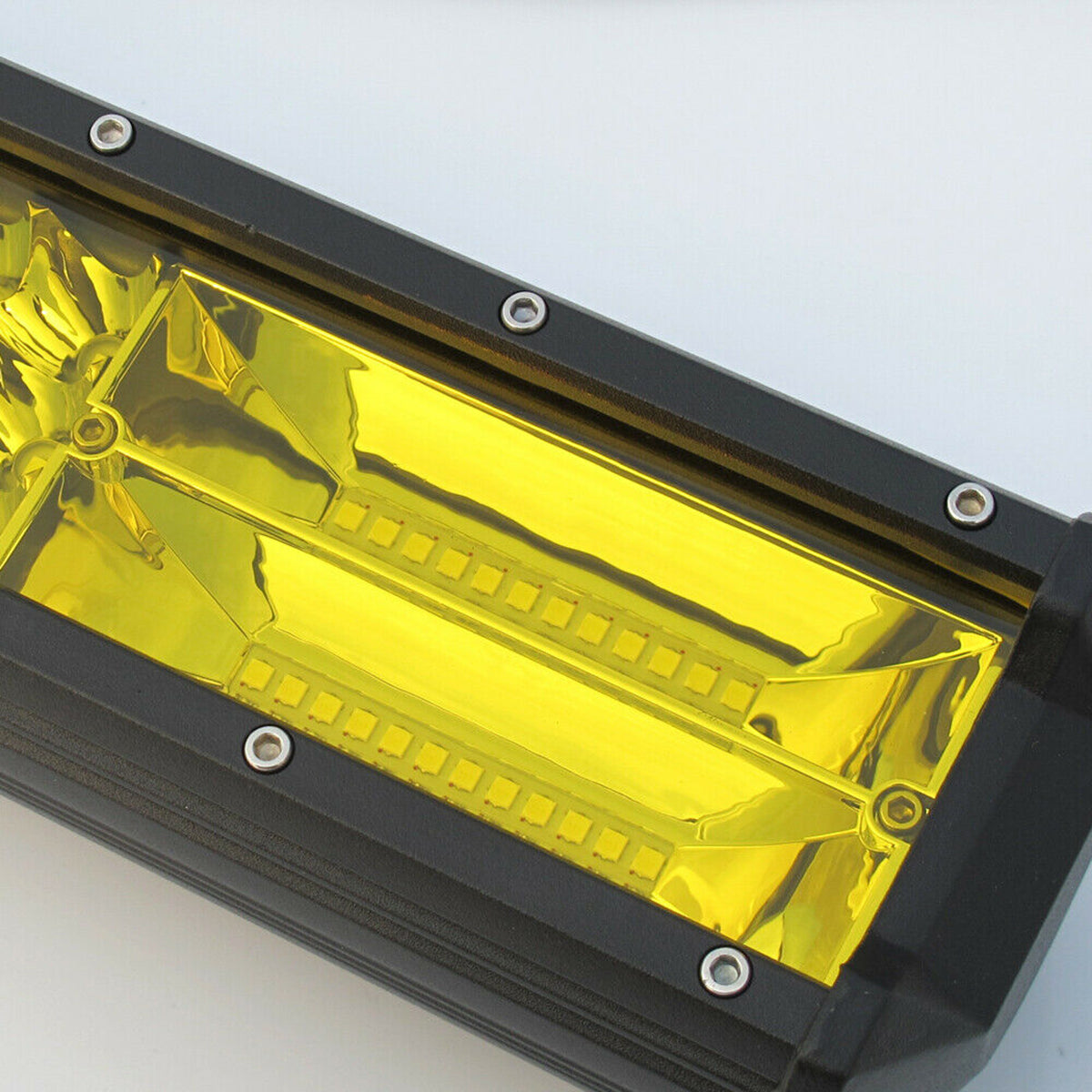 23'' inch 30000LM 360W Yellow Tri-Row LED Work Light Bar Spot Offroad Car Truck
