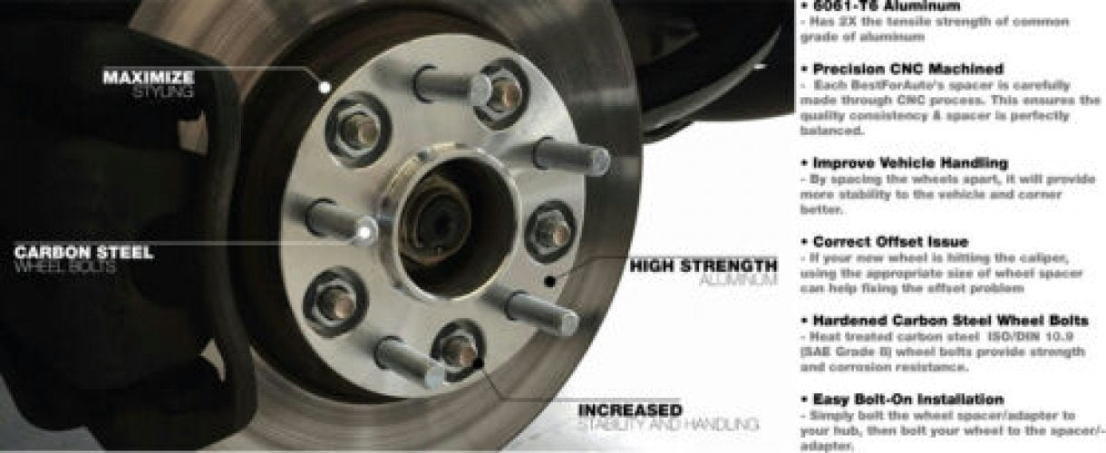 2pcs 5x139.7 - 6x139.7 40mm Wheel Adapter Spacers Spacer 5X5.5 TO 6X5.5 1.5 Stud