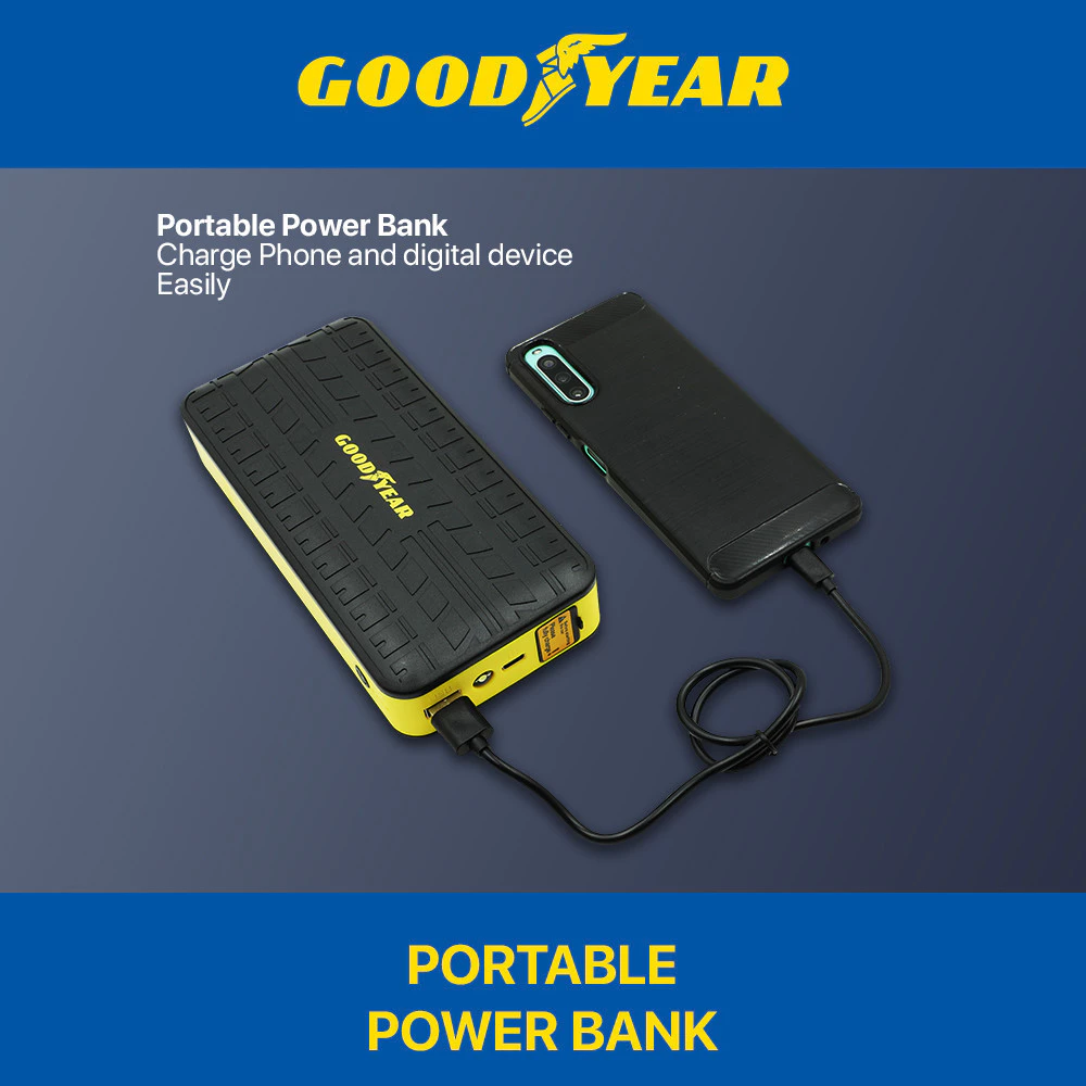 Goodyear Jump Starter Powerbank for Car Emergency Startup Easy to Use Built in LED Portable - GY2647