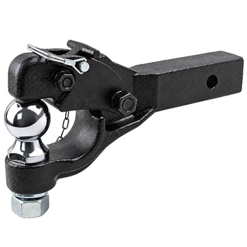 Heavy Duty 8 Ton Ball Combo Pintle Tow Hook Receiver Arm Hitch Towing 4WD Truck