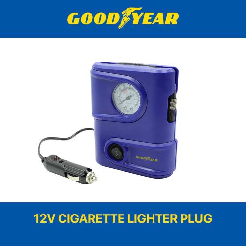 Goodyear Air Compressor Tire Air Pump 120PSI 12V 75W 10A With Storage Bag