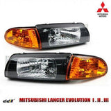 Front Headlight Lamp For Mitsubishi Lancer Evolution EVO 1 2 3 CD9A CE9A 1992-95