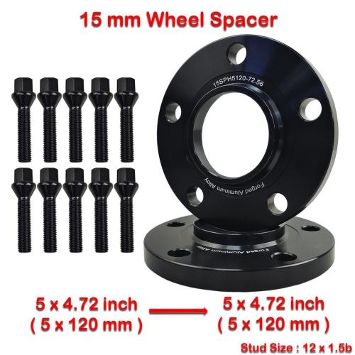 2pcs 15mm 12x1.5b 5x120 Hub Centric Wheel Spacer For BMW E36 E46 E90 E34 E60 E61