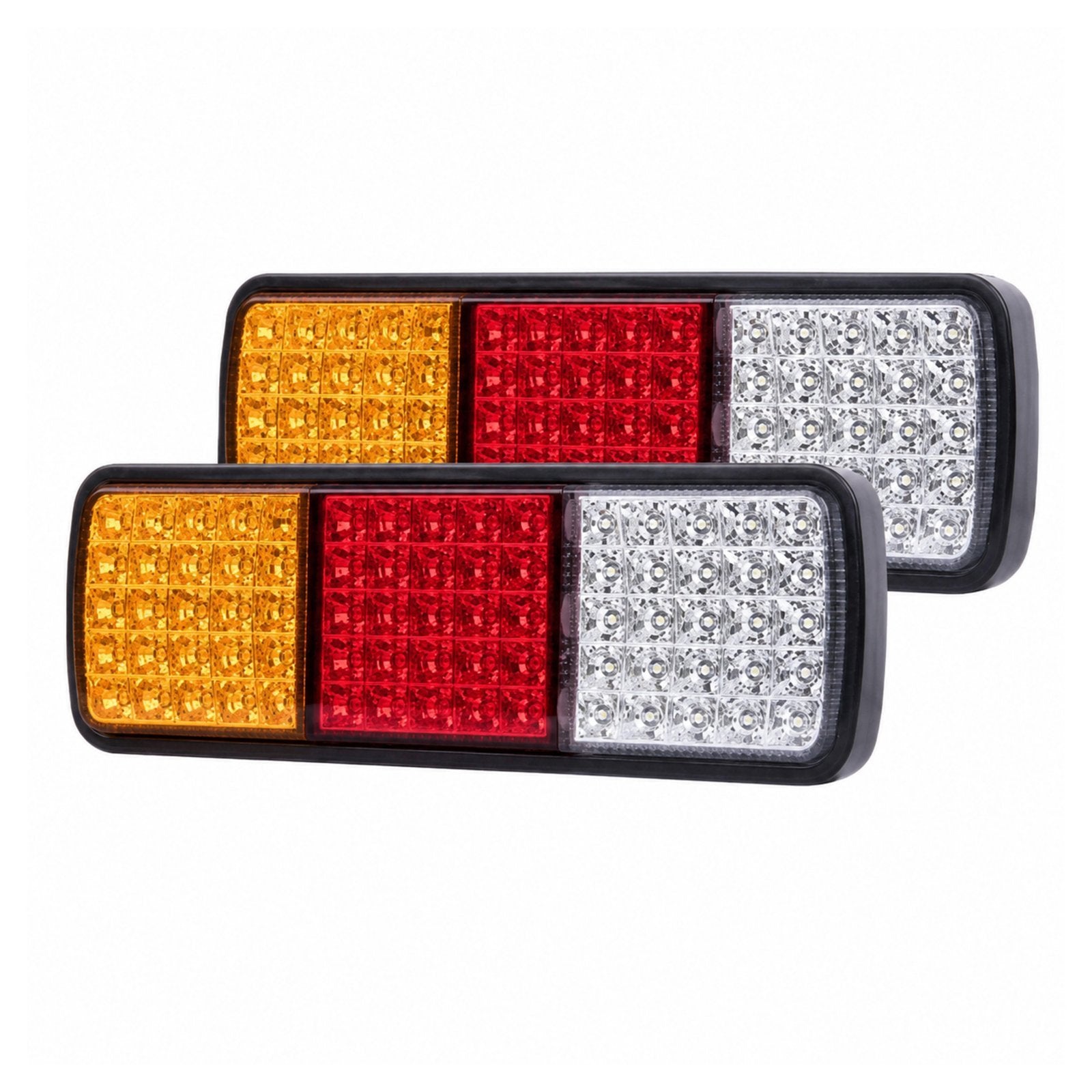 Set of 2 12V 75 LED Tail Light Lamp Brake Reverse For Trailer Truck Boat Caravan
